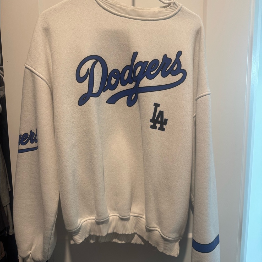 White and Blue Dodgers Sweatshirt